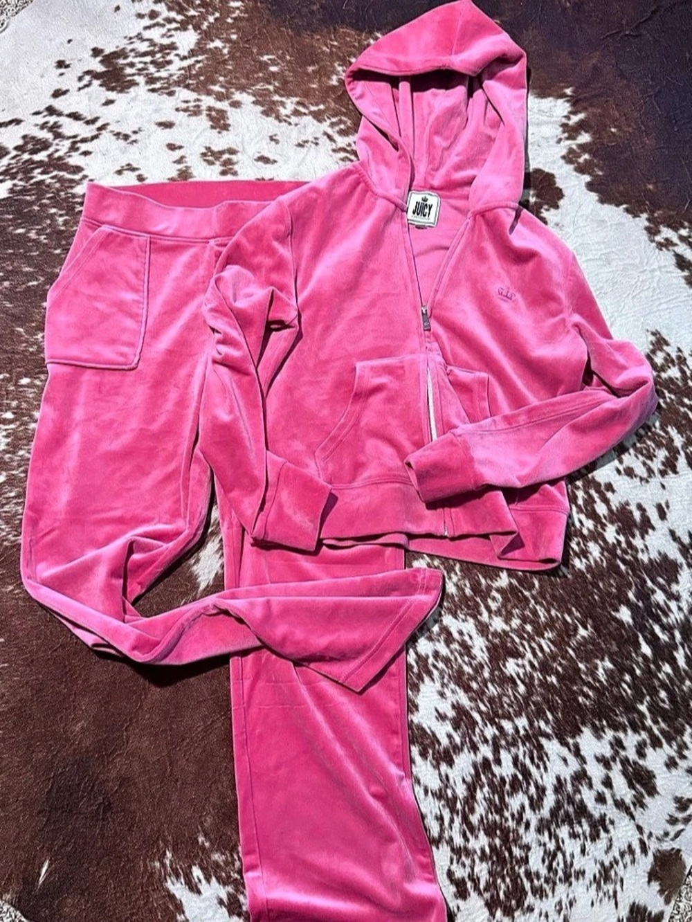 Juicy Couture Pink Velour Tracksuit Size Medium